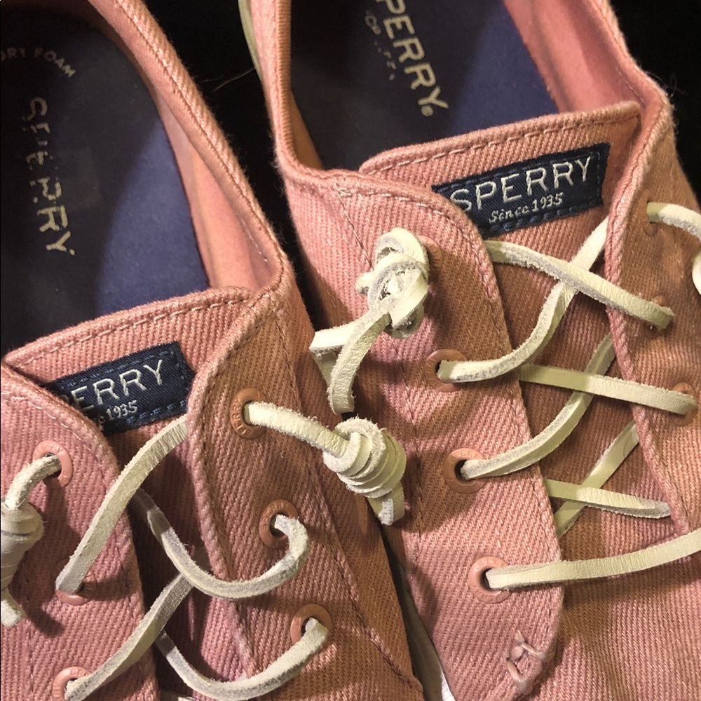 Sperry women’s Crest Vibe sneakers Pink Canvas 9.5 - Picture 2 of 7